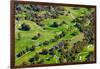 Aerial view of Ojai Valley Inn Country Club Golf Course in Ventura County, Ojai, California-null-Framed Photographic Print