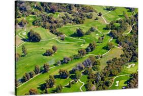 Aerial view of Ojai Valley Inn Country Club Golf Course in Ventura County, Ojai, California-null-Stretched Canvas