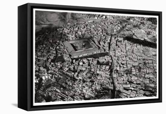 Aerial View of Old Cairo, Egypt, from a Zeppelin, 1931-null-Framed Stretched Canvas