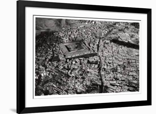 Aerial View of Old Cairo, Egypt, from a Zeppelin, 1931-null-Framed Giclee Print