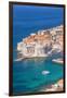 Aerial view of Old Port and Dubrovnik Old Town, UNESCO World Heritage Site, Dubrovnik, Dalmatian Co-Neale Clark-Framed Premium Photographic Print