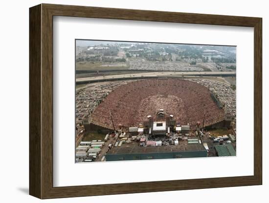 Aerial View of Packed JFK Stadium-null-Framed Photographic Print