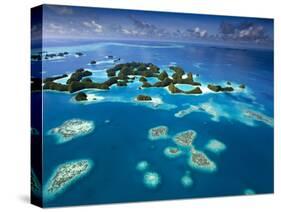 Aerial View of Palau known as 70 Mile Islands-Ian Shive-Stretched Canvas