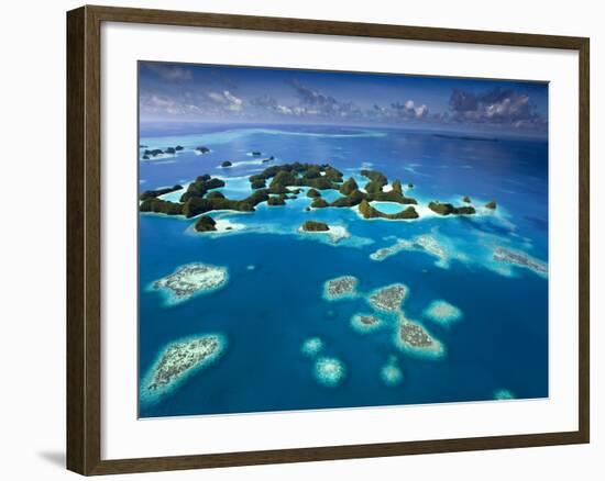 Aerial View of Palau known as 70 Mile Islands-Ian Shive-Framed Photographic Print