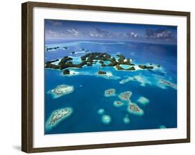 Aerial View of Palau known as 70 Mile Islands-Ian Shive-Framed Photographic Print