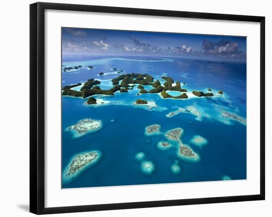 Aerial View of Palau known as 70 Mile Islands-Ian Shive-Framed Photographic Print