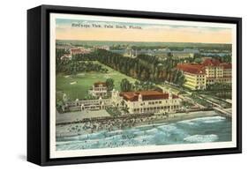 Aerial View of Palm Beach, Florida-null-Framed Stretched Canvas