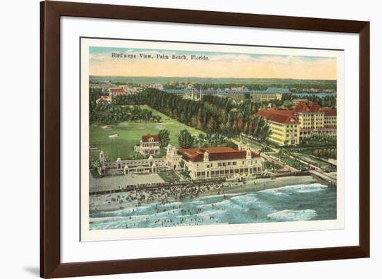 Aerial View of Palm Beach, Florida-null-Framed Premium Giclee Print
