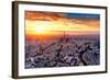 Aerial View of Paris at Sunset-INTERPIXELS-Framed Photographic Print