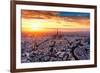 Aerial View of Paris at Sunset-INTERPIXELS-Framed Photographic Print