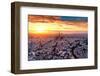 Aerial View of Paris at Sunset-INTERPIXELS-Framed Photographic Print