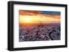 Aerial View of Paris at Sunset-INTERPIXELS-Framed Photographic Print