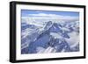 Aerial View of Peak Ferra and Peaks Piani Covered with Snow, Spluga Valley, Chiavenna-Roberto Moiola-Framed Photographic Print