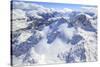 Aerial View of Peak Ferra Covered with Snow, Spluga Valley, Chiavenna, Valtellina, Lombardy-Roberto Moiola-Stretched Canvas