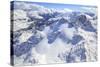 Aerial View of Peak Ferra Covered with Snow, Spluga Valley, Chiavenna, Valtellina, Lombardy-Roberto Moiola-Stretched Canvas