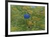 Aerial view of Pechora River Delta, Nenets Autonomous Okrug, Arctic, Russia, July 2017-Olga Kamenskaya-Framed Photographic Print