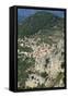 Aerial View of Peille, Provence, France-John Miller-Framed Stretched Canvas