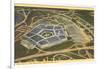 Aerial View of Pentagon-null-Framed Art Print