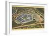 Aerial View of Pentagon-null-Framed Art Print