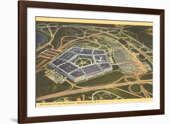 Aerial View of Pentagon-null-Framed Art Print