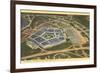 Aerial View of Pentagon-null-Framed Art Print