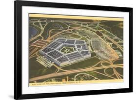 Aerial View of Pentagon-null-Framed Art Print