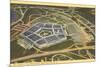 Aerial View of Pentagon-null-Mounted Art Print