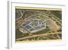 Aerial View of Pentagon-null-Framed Art Print