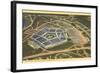 Aerial View of Pentagon-null-Framed Art Print