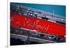 Aerial view of people running in Chicago Marathon, Chicago, Cook County, Illinois, USA-null-Framed Photographic Print