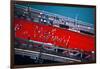 Aerial view of people running in Chicago Marathon, Chicago, Cook County, Illinois, USA-null-Framed Photographic Print