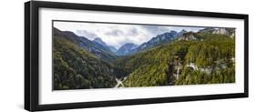 Aerial View of Pericnik Waterfall, Triglav National Park, Upper Carniola, Slovenia-Panoramic Images-Framed Photographic Print