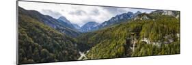 Aerial View of Pericnik Waterfall, Triglav National Park, Upper Carniola, Slovenia-Panoramic Images-Mounted Photographic Print