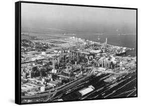 Aerial View of Petrochemical Plant-null-Framed Stretched Canvas