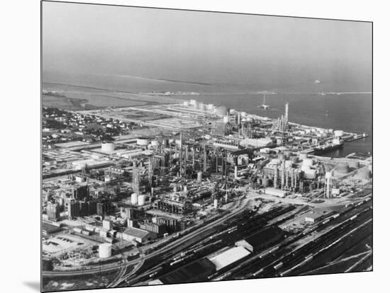 Aerial View of Petrochemical Plant-null-Mounted Photographic Print