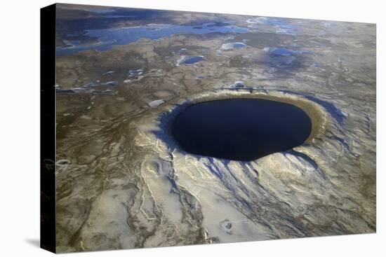 Aerial View of Pingualuit Crater, Quebec, Canada-null-Stretched Canvas