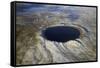 Aerial View of Pingualuit Crater, Quebec, Canada-null-Framed Stretched Canvas