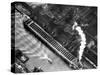 Aerial View of Pittsburgh Steamship Co. Ship Carrying Ore to Us Steel Plant-Margaret Bourke-White-Stretched Canvas