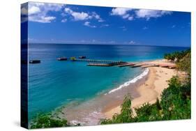 Aerial View of Playa Crashboat, Puerto Rico-George Oze-Stretched Canvas