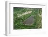 Aerial view of pool in wetland habitat, Okavango Delta, Botswana-Jean Hosking-Framed Photographic Print