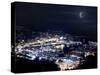 Aerial View of Port Hercules in Monaco at Night-null-Stretched Canvas