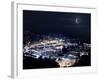 Aerial View of Port Hercules in Monaco at Night-null-Framed Photographic Print