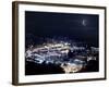 Aerial View of Port Hercules in Monaco at Night-null-Framed Photographic Print