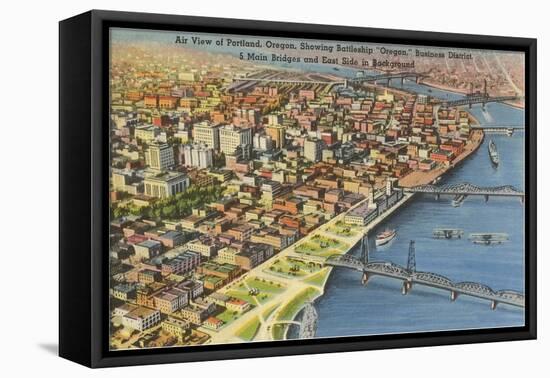 Aerial View of Portland, Oregon-null-Framed Stretched Canvas