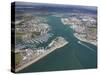 Aerial View of Portsmouth Harbour and the Solent, Hampshire, England, United Kingdom, Europe-Peter Barritt-Stretched Canvas