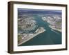 Aerial View of Portsmouth Harbour and the Solent, Hampshire, England, United Kingdom, Europe-Peter Barritt-Framed Photographic Print