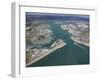 Aerial View of Portsmouth Harbour and the Solent, Hampshire, England, United Kingdom, Europe-Peter Barritt-Framed Photographic Print