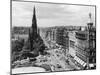 Aerial view of Princes Street in Edinburgh-Staff-Mounted Photographic Print