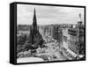 Aerial view of Princes Street in Edinburgh-Staff-Framed Stretched Canvas