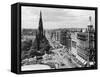 Aerial view of Princes Street in Edinburgh-Staff-Framed Stretched Canvas